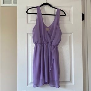 Purple Strapless Dress